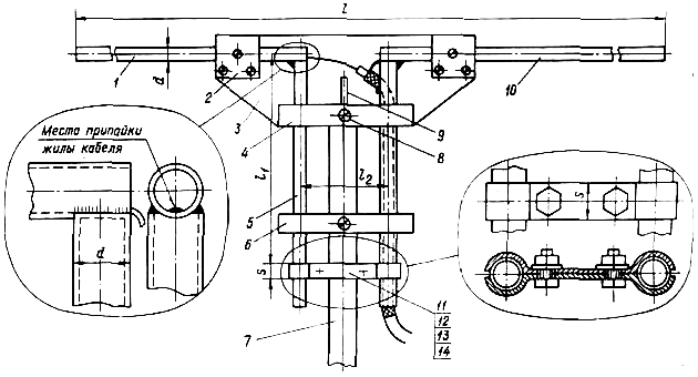 Полуволновой линейный разрезной вибратор с четвертьволновым короткозамкнутым мостиком